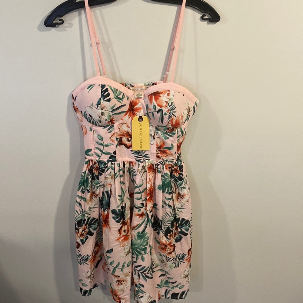 B.O.G Collective Women’s Floral Bustier Dress Size Medium